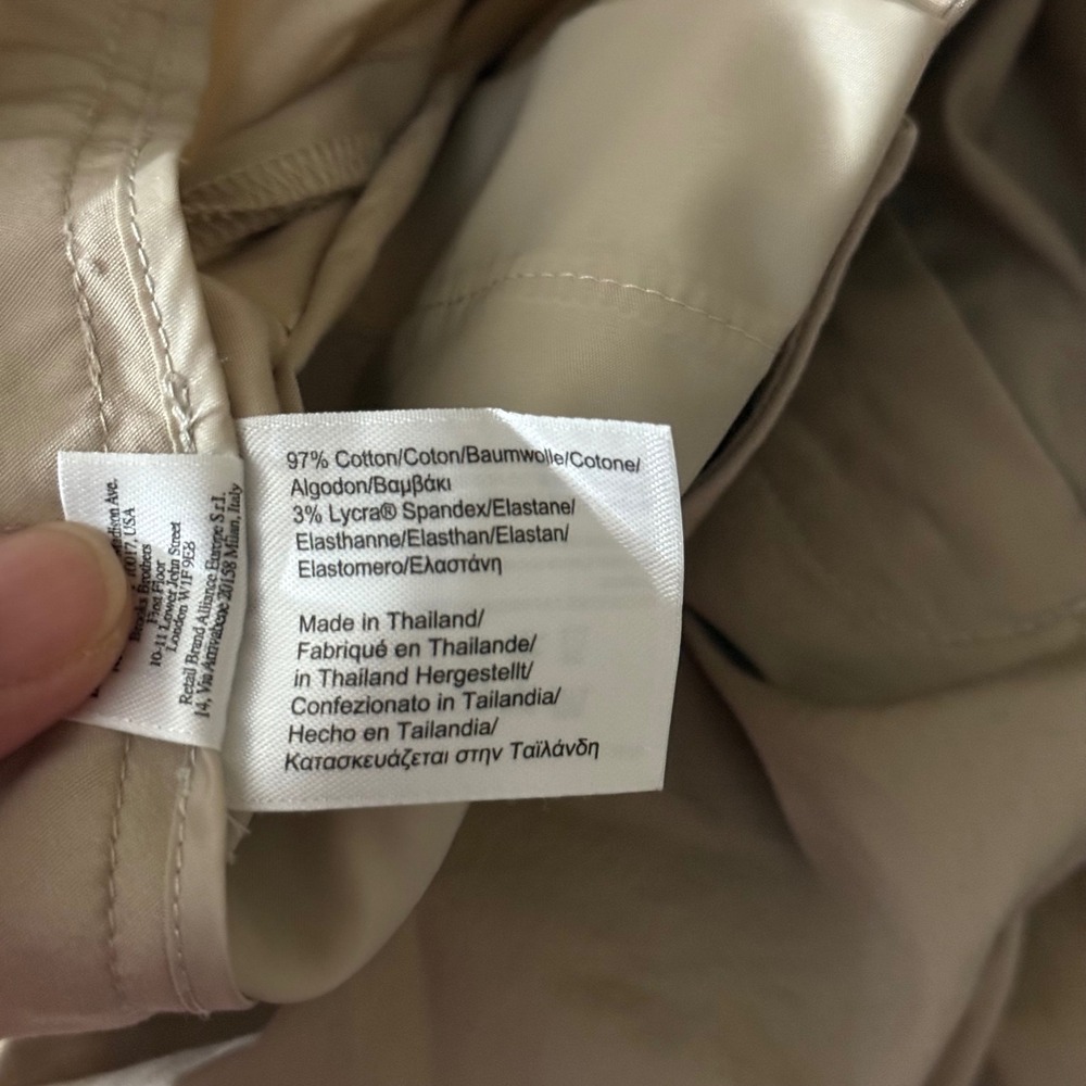 Brooks Brothers Catherine Fit Khaki Beige Straight Leg Pants 14 Stretch Cotton - Picture 7 of 8